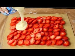 Haben Sie 400 g Blätterteig und Erdbeeren? Eine Nachspeise, die Sie und Ihre Gäste überraschen wird!
