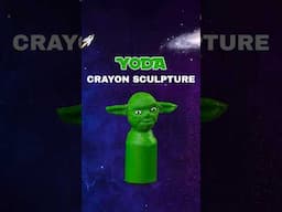 Yoda Crayon Sculpture | Miniature Jedi Fan Art 🖍️💚