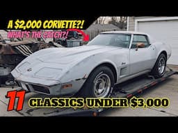Top Steals Today: 11 Budget Classic Cars Under $3,000!