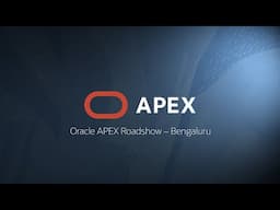 Oracle APEX Roadshow in Namma Bengaluru!