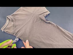 Turn An Old T-Shirt Into Stylish Shorts With Simple Hand Sewing – Quick, Cheap, And Easy!