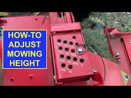 HOW TO ADJUST MOWING HEIGHT ZERO TURN MOWER GRAVELY