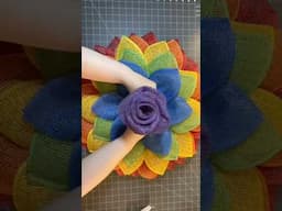 How to Make a Rainbow Wreath #craftingcommunity #craftingideas #craftingfun