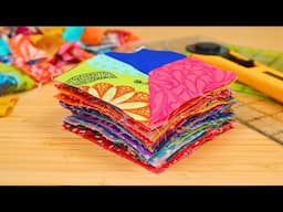 The Quickest Scrappy Quilt That Always Turns Out Amazing (Use any size scraps!)