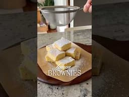 LEMON BROWNIES 🤤 I can’t stop thinking about these! #lemondessert