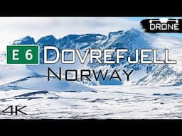 Norwegian Roads - E6 Dovrefjell Mountain Pass in Early Spring, 4k