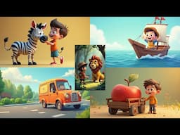 ABC Song - Safari Animals Song  | ABC Song | ABCD -  Nursery Rhymes - Phonic Song | Kids Song