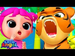 Tiger at the Zoo Song | Animal Learning Videos | Little Angel Kids Songs & Nursery Rhymes