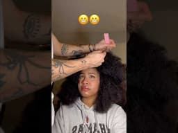 My friend tries to style my afro😭 #afrohair #afro #hairstyle