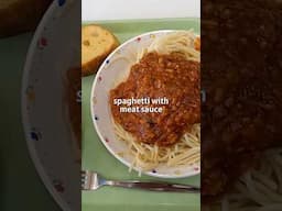 Spaghetti with Meat Sauce | Japanese School Lunch 給食 #shorts