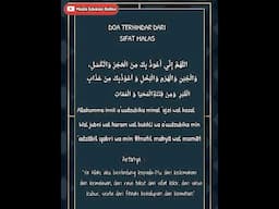 Doa terhindar dari sifat malas, kikir, lemah, anxiety, siksa kubur, fitnah dunia akhirat #trending