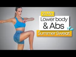 20 MIN LOWER BODY & ABS NO EQUIPMENT | Summer Sweat Challenge - Day 5
