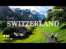 LAUTERBRUNNEN  Switzerland walking Tour 4k   Most Beautiful Village Earth