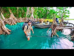 Exploring REMOTE LAGOON For GIANT FISH!! (ultra shallow) *high stakes*