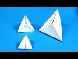 paper pyramid  how to make origami pyramid instruction