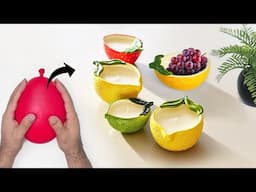 Fruit bowl making || Fruit plate making - Look like ceramic plate making