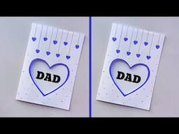 How to Create a Father's Day card | No Time Father's Day Card | White Paper Fathers Day Card 2025
