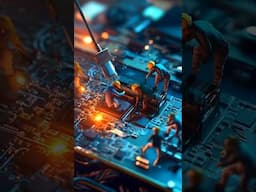 Tiny Workers Building Giant PC #pcbuild