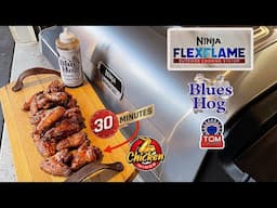 Ninja FlexFlame WoodFired Gas Grill / Sweet and Crispy Chicken Wings in 30 Minutes!