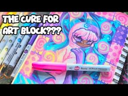 Overthinking Is Causing Your Art Block | Speedpaint ft. Arrtx Markers