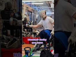 Mastering the art of wheelchair fencing – Épée style. Precision, patience, and power #fencing