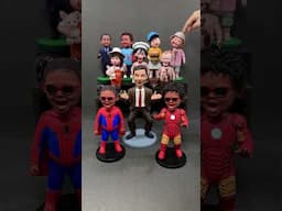 Shake Up the Fun! Cute Handmade Clay Bobbleheads Bring Joy!
