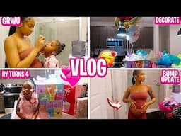 MOM VLOG | RY'S BIRTHDAY , BUMP UPDATE , WATCH ME DECORATE + GET READY WITH US