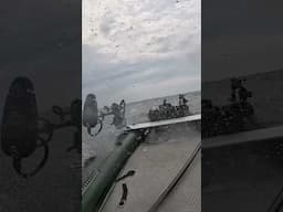 Pop up storm in an inflatable skiff 💀 #boats #fishing #boating