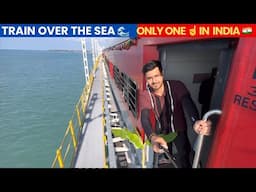 Rameswaram-Tambaram Express train journey through New Pamban railway bridge