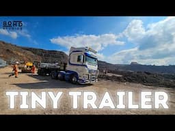 UK HGV Driver Tiny Trailer, Collecting Logs.