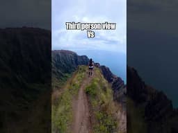 It’s all about the perspective. Same place but from a different viewpoint. Hiking Awa’awaloa Trail.