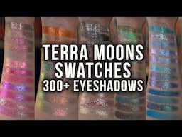 Terra Moons Shimmer Eyeshadow Swatches | Over 300 shimmer shadows swatched by color!