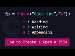 How to Create and Open Files : File Handling Introduction in C Language