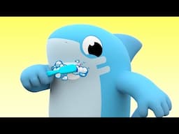Time to Brush Your Teeth, Baby Shark! 🦷🎶 Nursery Rhymes & Kids Songs | Shark Academy