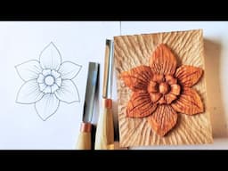 Beginner's Wood Carving Project: Learning to Carve a Simple Flower with BeaverCraft Gouges