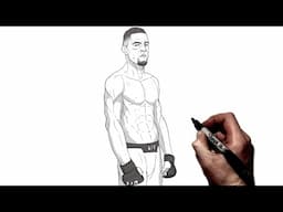 How To Draw Nate Diaz | Step By Step | UFC