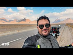 Yazd City 🇮🇷 to Tabas City | Caught in a Snowstorm | Story 99 | Solo Bike Ride