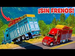 ¡Camión SIN FRENOS SALE DE LA CARRETERA! | American Truck Simulator