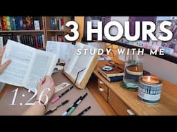 LIVE 3 Hour Study with Me | Lofi Music + 25/5 Pomodoro