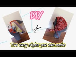 Head scarf tutorials~DIY~upcycled clothing~patterns included #sewing#upcycled clothing