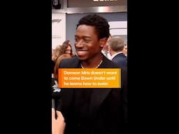 Damson Idris doesn't want to come Down Under until he learns how to swim