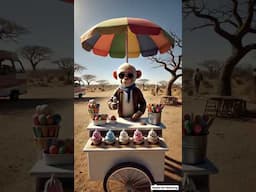 Farmer and Monkey Built an Ice Cannon to Fight the Sun! ☀️❄️ #shorts #ai #youtubeshorts