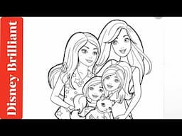 Barbie Coloring Fun 🎀 | Relaxing & Satisfying Color Reveal! How to Color Barbie and Siblings