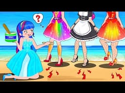 Leg Hair Disaster! Lisa’s Beach Wax Surprise 🫢🌈 | Funny Story | Poor Princess Life