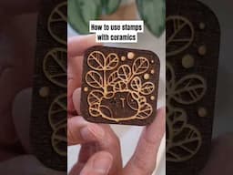 How to use stamps with ceramics #pottery #shorts