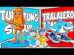 Tralalero Tralala ou Tung Tung Sahur? Desafio BRAINROT no Roblox - Brancoala Games