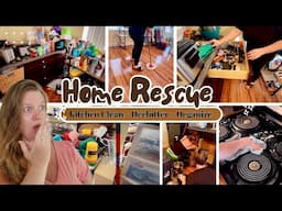 Massive Free Kitchen Clean Declutter and Organize for Mama In Need! Cleaning Motivation