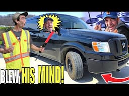 My "Work Van" BLEW HIS MIND!!! Insane Subwoofer Sound System & LOUD Car Audio BASS FLEX on 12 18s