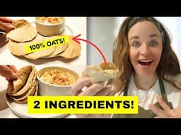 2 INGREDIENT FLATBREAD RECIPE made with oats 🤯 (yes, it really works!)