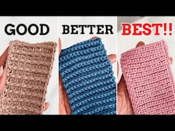 STOP Making Ugly Crochet Ribbing! 😱 3 Game-Changing Techniques Ranked | Beginner Crochet Tutorial